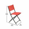 Flash Furniture Brazos Folding Chairs w/Red Flex Comfort Material Backs and Seats and Black Metal Frames, 2PK TLH-SC-097-RED-02-GG